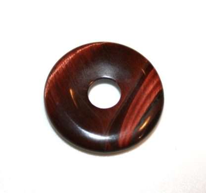 Rode tijgeroog donut 3 cm