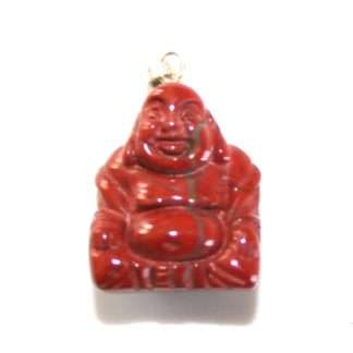 Rode jaspis boeddha hanger