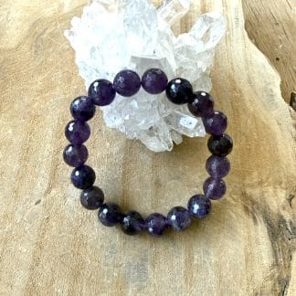 Amethist armband facet 10 mm