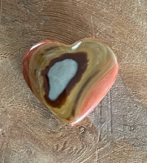 Polychroom jaspis hart 4 cm