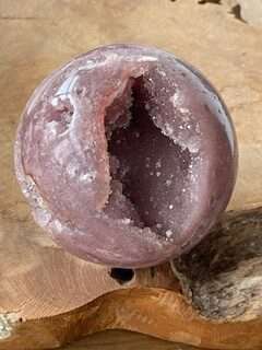 Roze amethyst bal 10 cm