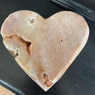 Roze amethist hart 16 cm