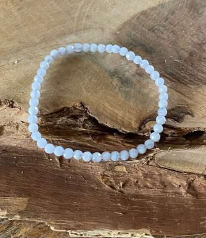 Chalcedoon armband 4 mm facet
