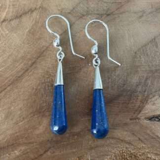 Lapis lazuli oorbellen zilver 925 gehalte