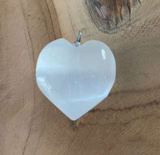 Seleniet hart hanger 4 cm