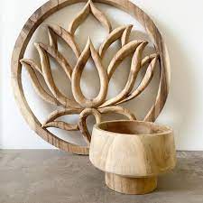 Lotus hand gemaakte decoratie van hout
