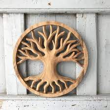 Levensboom hand gemaakte decoratie van hout