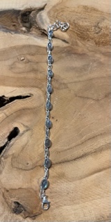 Labradoriet armband ovaal gezet in zilver 925 gehalte