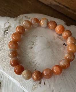 Calciet oranje armband 10 mm