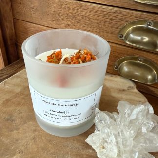 Mandarijn kaars van sojawas