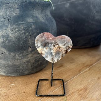 Chalcedoon roos hart op standaard