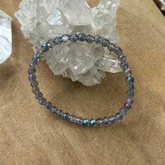 Aura kwarts armband facet