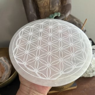 Seleniet oplaadplaat XL levensbloem 19.5 cm